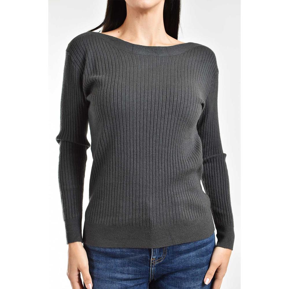 Foto 5 pulgar | Sueter Acanalado Roman Fashion /juvenil, 9188 (gris) Gris