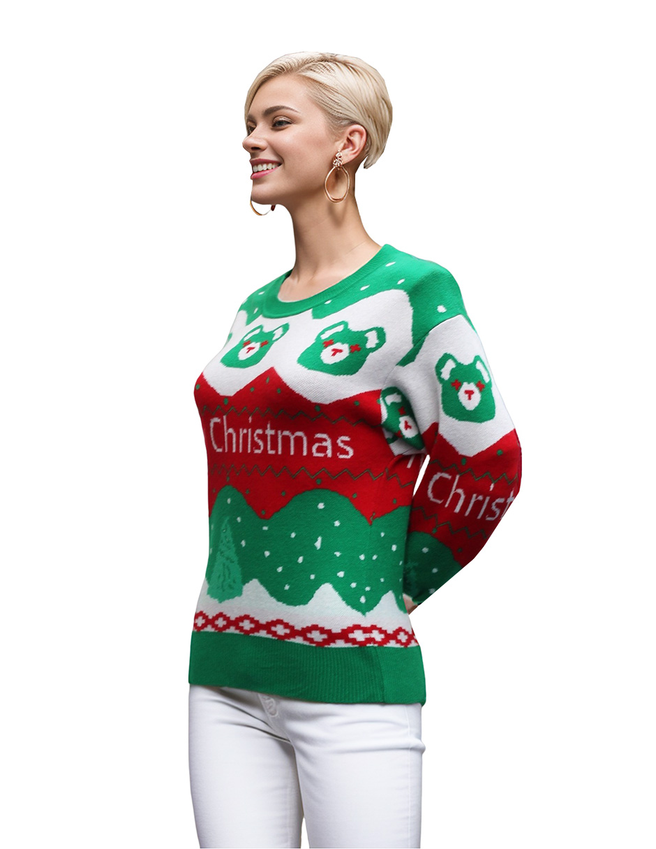 Foto 2 | Suéter Casual Navideño Para Mujer Color Verde