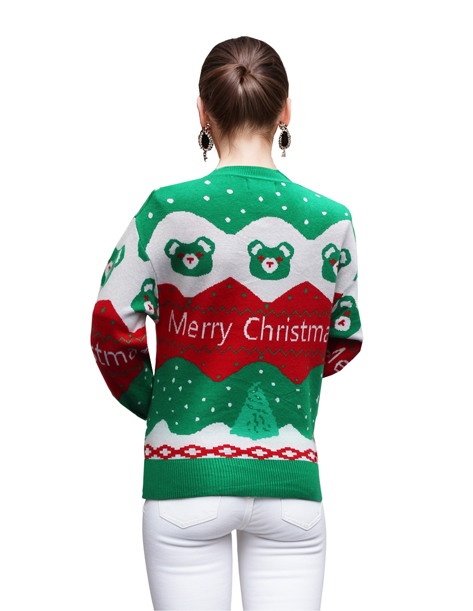 Foto 3 | Suéter Casual Navideño Para Mujer Color Verde