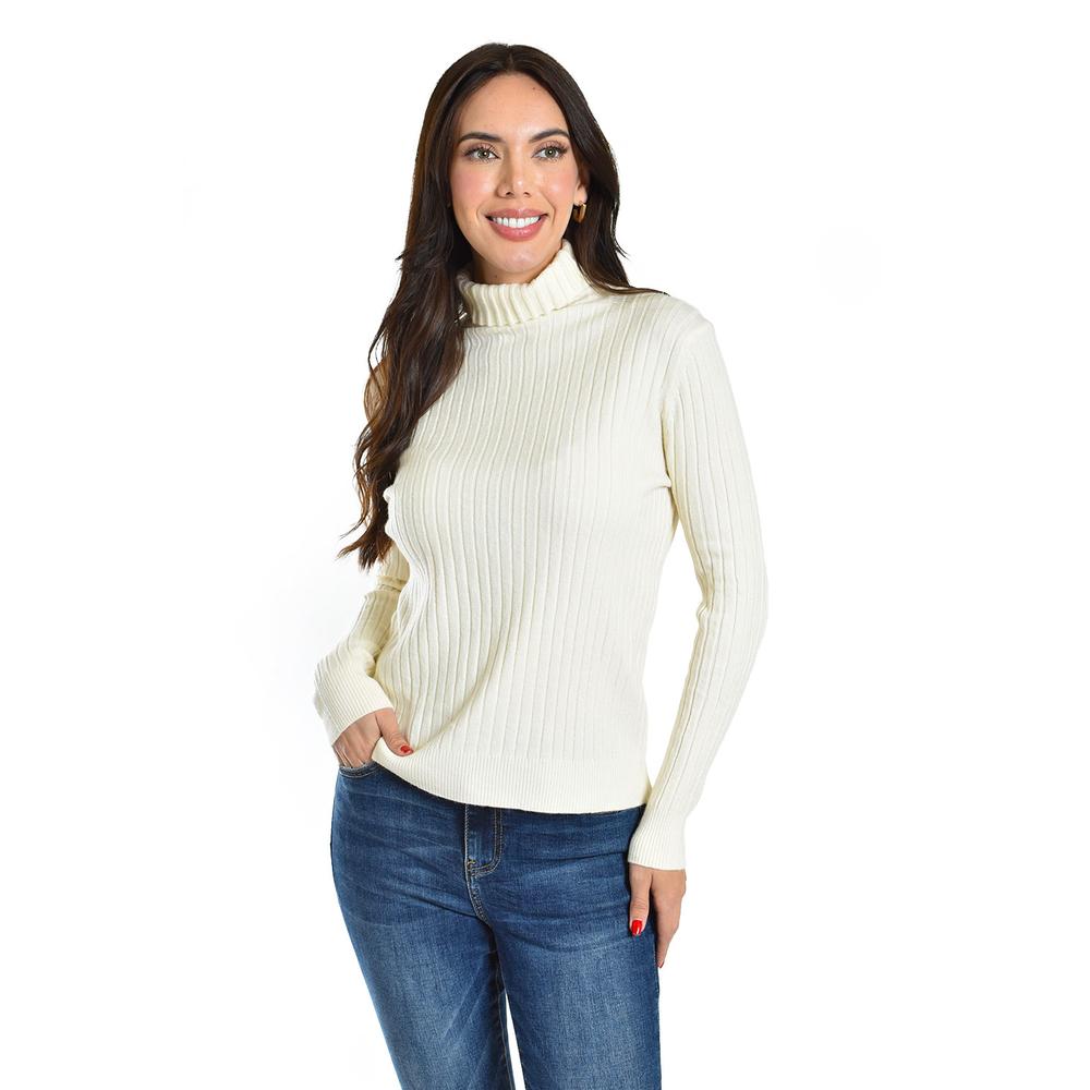 Foto 4 | Sueter Acanalado Cuello Tortuga Roman Fashion / Juvenil, 3526 (beige) Beige