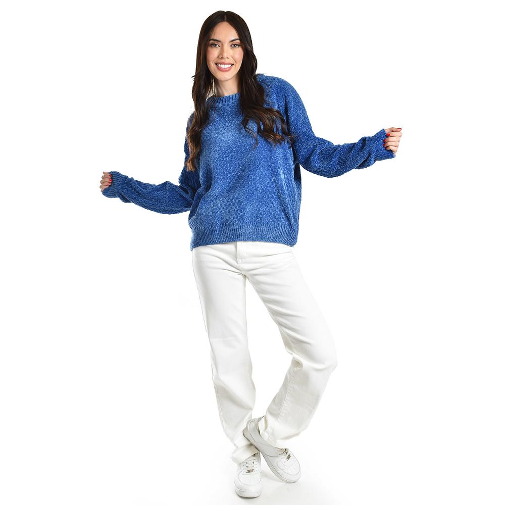 Foto 5 | Sueter Tejido Cuello Redondo Roman Fashion /juvenil, 2878 (azul Rey) Azul