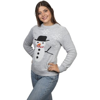 Foto 1 | Ugly Sweater Rev Suéter Navideño De Muñeco De Nieve Color Gris Para Navidad