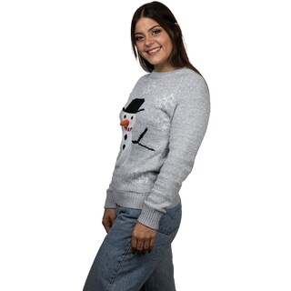 Foto 2 | Ugly Sweater Rev Suéter Navideño De Muñeco De Nieve Color Gris Para Navidad
