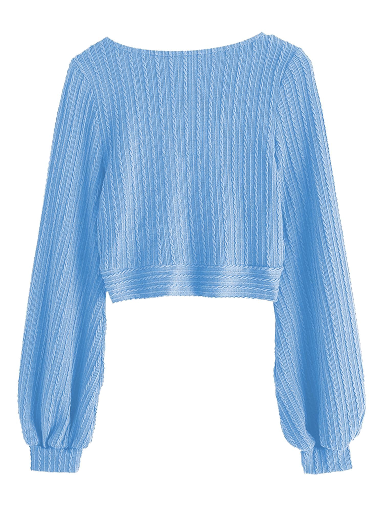 Foto 3 pulgar | Jersey Zaful, Jersey Acanalado Con Cuello En V, Para Mujer - Venta Internacional.
