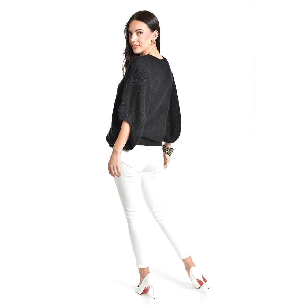Foto 3 | Suéter de Punto Manga Corta Roman Fashion Negro Juvenil