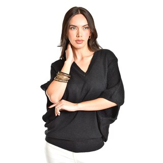 Foto 5 | Suéter de Punto Manga Corta Roman Fashion Negro Juvenil