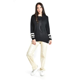 Foto 5 | Hoodie con Detalle de Rayas Roman Fashion Negro