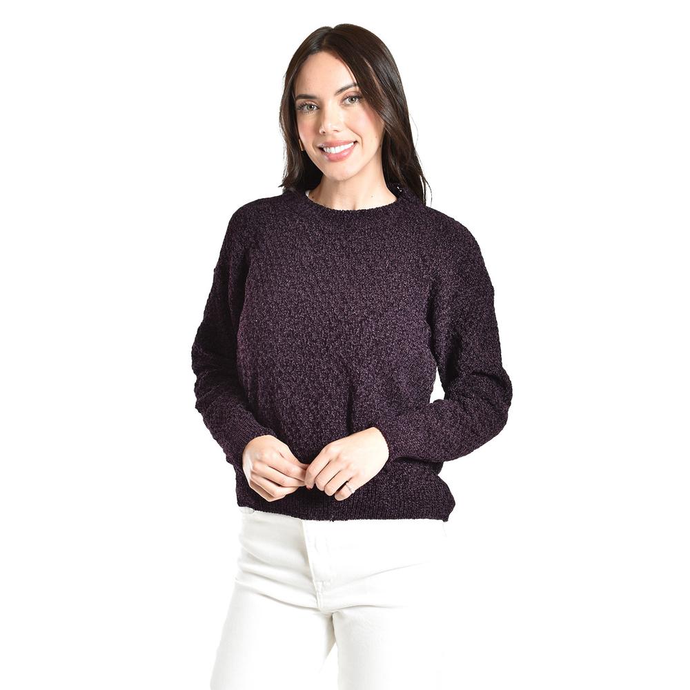 Foto 2 | Sueter Tejido Cuello Redondo Roman Fashion /juvenil, 2878 (morado) Violeta Oscuro