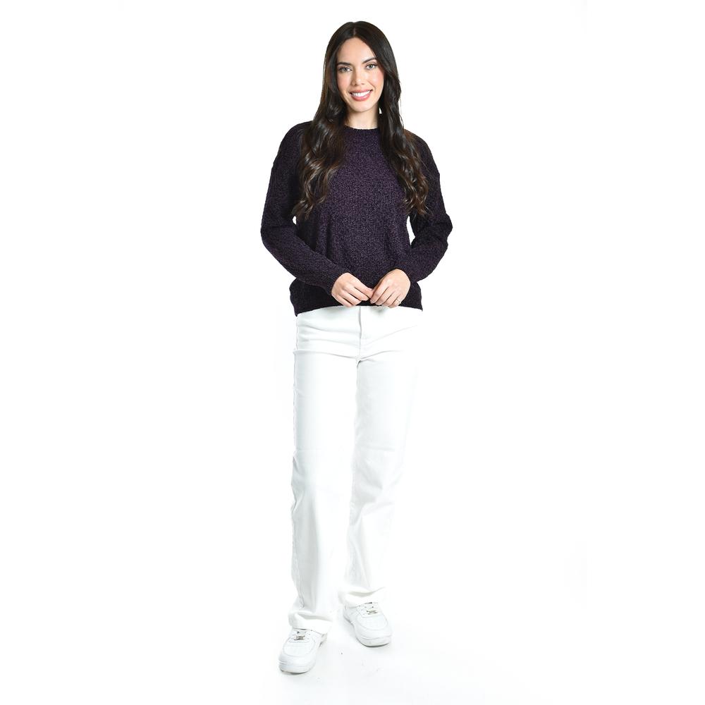 Foto 5 | Sueter Tejido Cuello Redondo Roman Fashion /juvenil, 2878 (morado) Violeta Oscuro