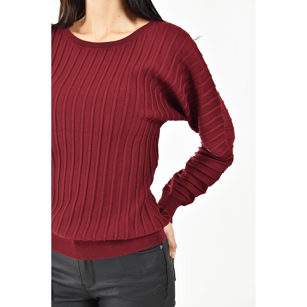 Foto 5 pulgar | Sueter Con Relieve A Rayas Roman Fashion /juvenil, 4002 (vino) Vino