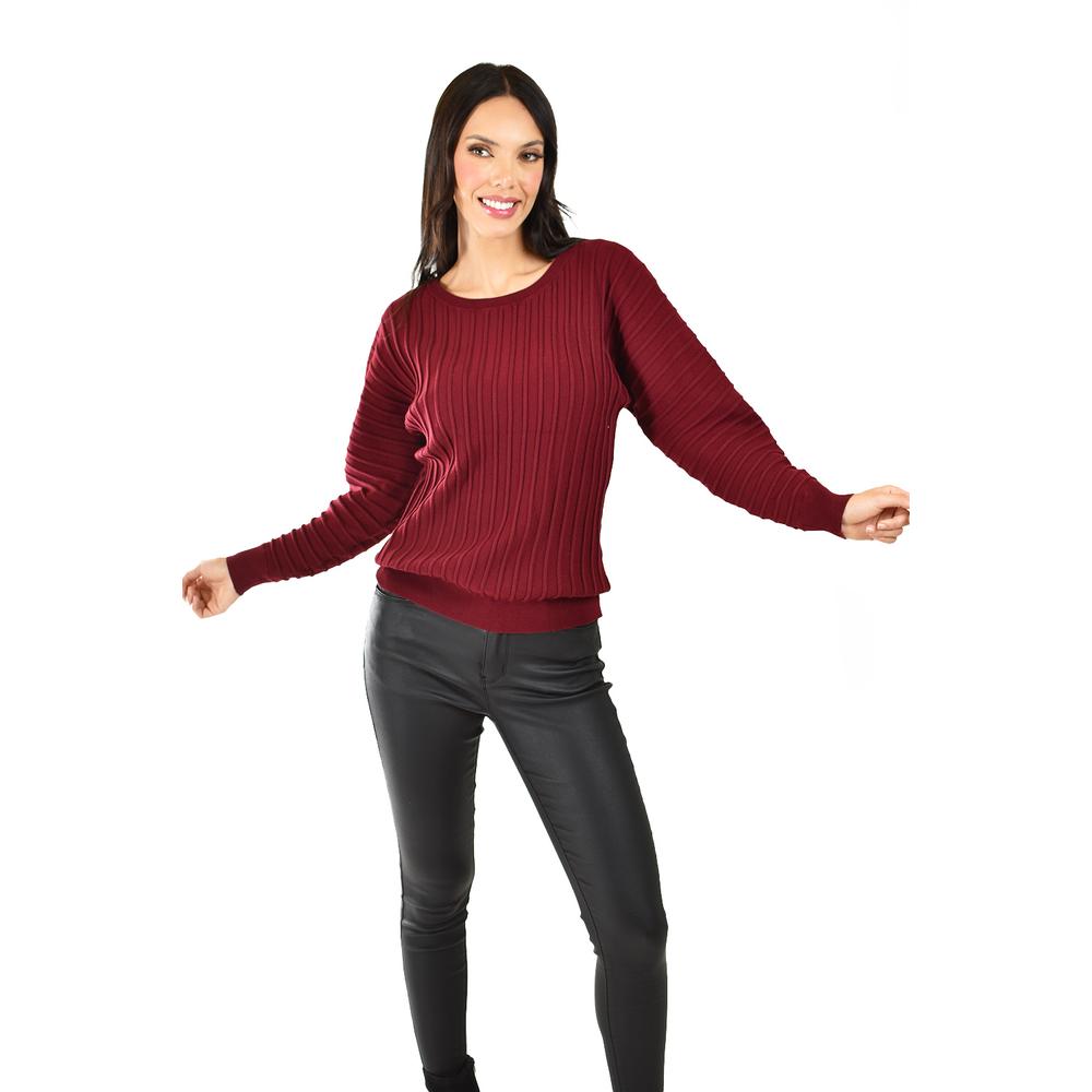 Foto 6 pulgar | Sueter Con Relieve A Rayas Roman Fashion /juvenil, 4002 (vino) Vino