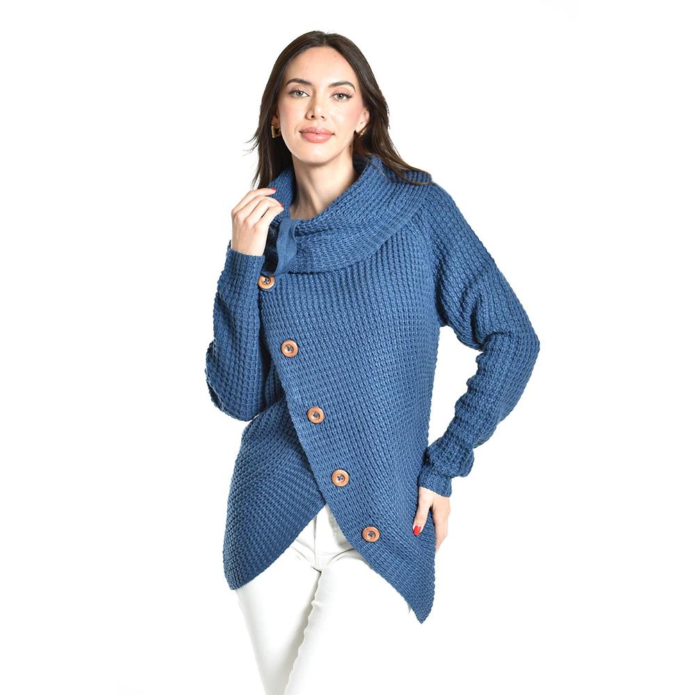 Foto 2 pulgar | Sueter Envolvente Roman Fashion /juvenil, 100 (azul Petroleo) Azul Petroleo