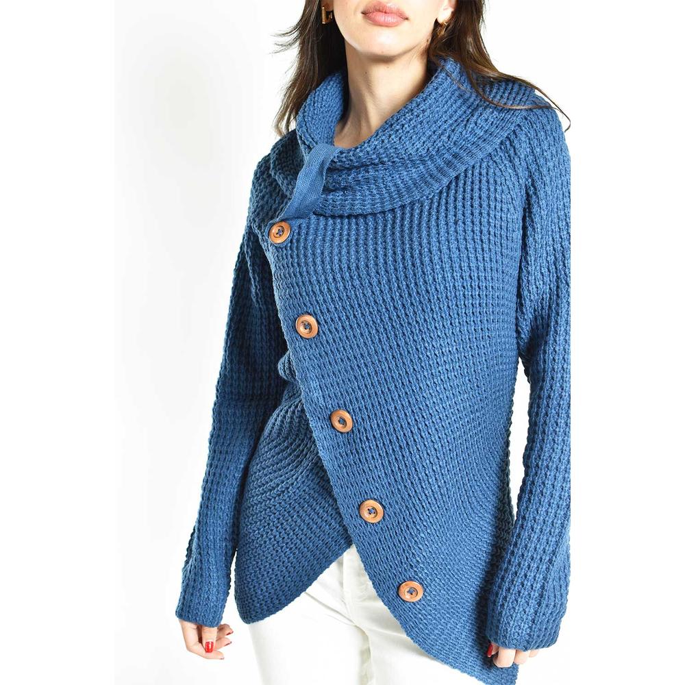 Foto 5 pulgar | Sueter Envolvente Roman Fashion /juvenil, 100 (azul Petroleo) Azul Petroleo
