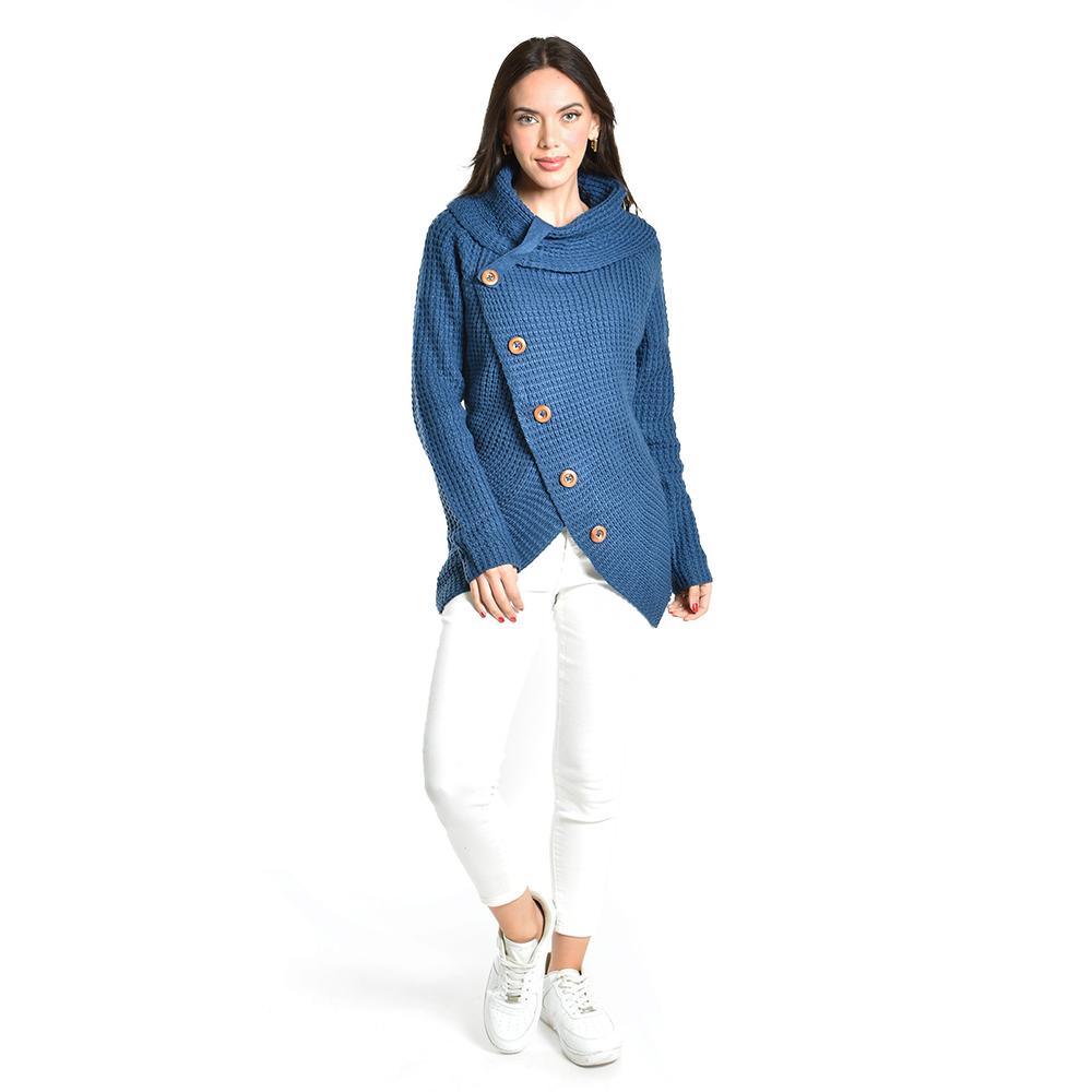 Foto 5 | Sueter Envolvente Roman Fashion /juvenil, 100 (azul Petroleo) Azul Petroleo