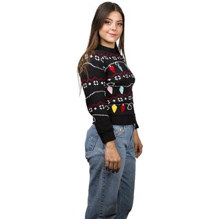 Foto 4 | Ugly Sweater Rev Suéter Navideño De Focos Navideños Color Negro Para Navidad