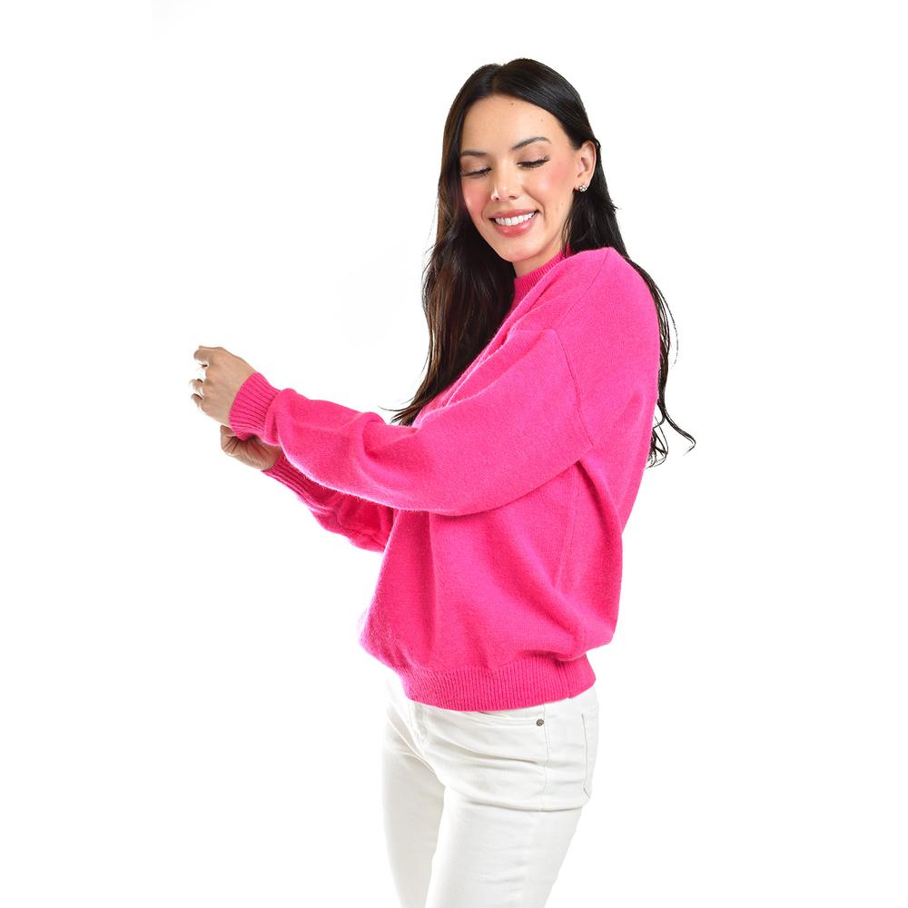 Foto 3 pulgar | Sueter De Cuello Redondo Roman Fashion / Juvenil, 4006 (fiusha) Fucsia