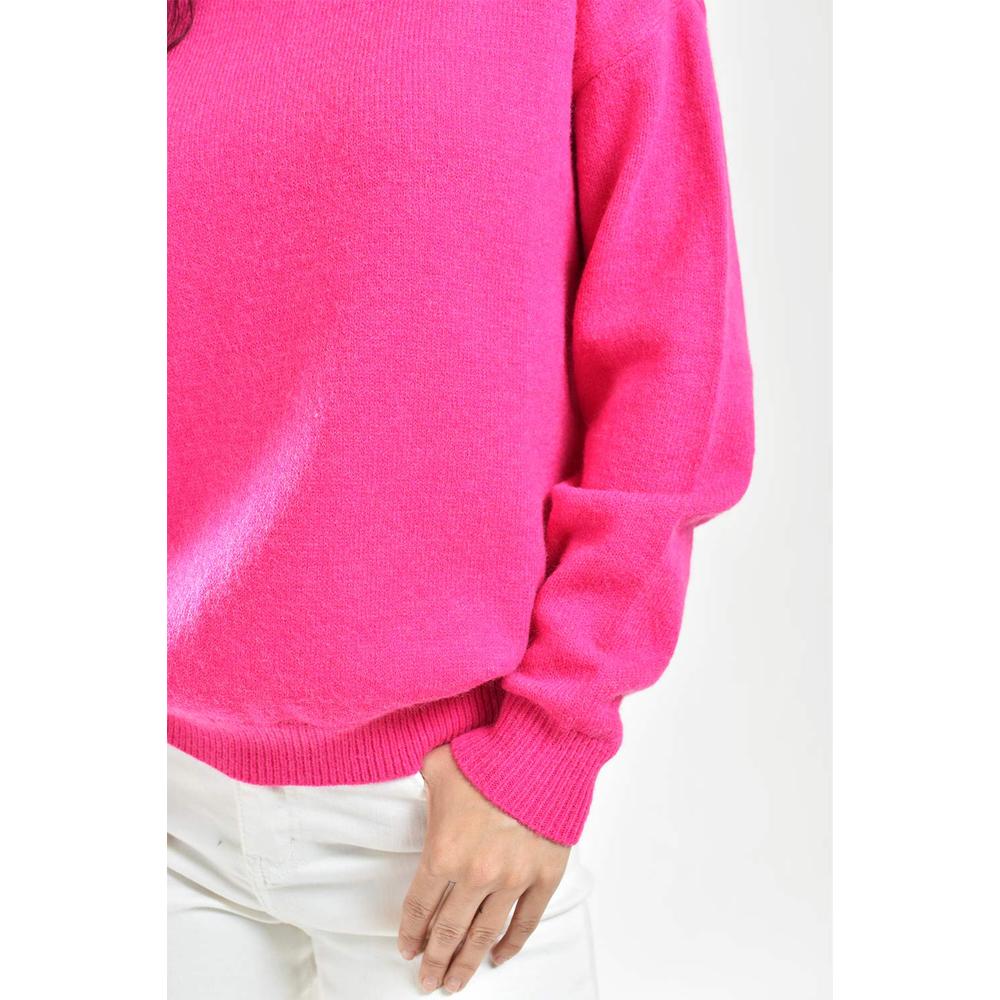 Foto 5 pulgar | Sueter De Cuello Redondo Roman Fashion / Juvenil, 4006 (fiusha) Fucsia