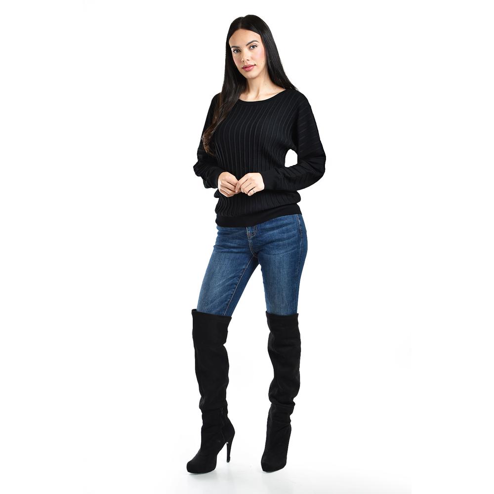 Foto 3 pulgar | Sueter Con Relieve A Rayas Roman Fashion /juvenil, 4002 (negro) Negro