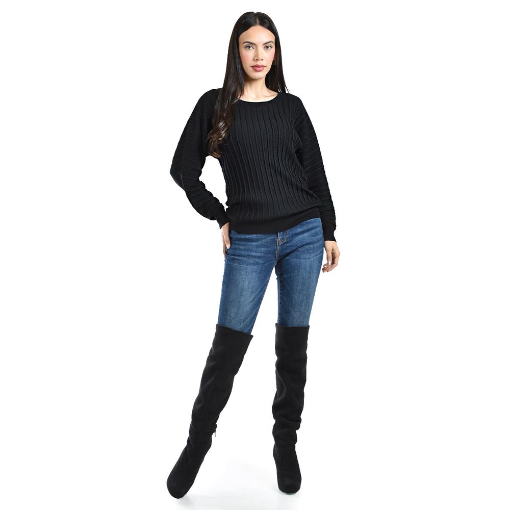 Foto 6 pulgar | Sueter Con Relieve A Rayas Roman Fashion /juvenil, 4002 (negro) Negro