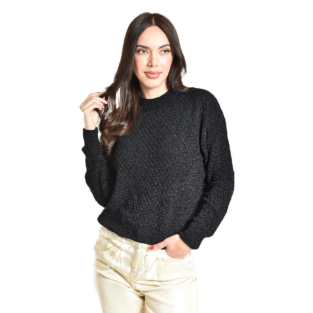 Sueter Tejido Cuello Redondo Roman Fashion /juvenil, 2878 (negro) Negro