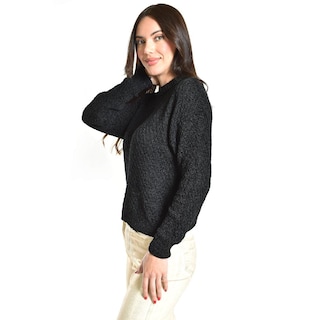 Foto 2 | Sueter Tejido Cuello Redondo Roman Fashion /juvenil, 2878 (negro) Negro