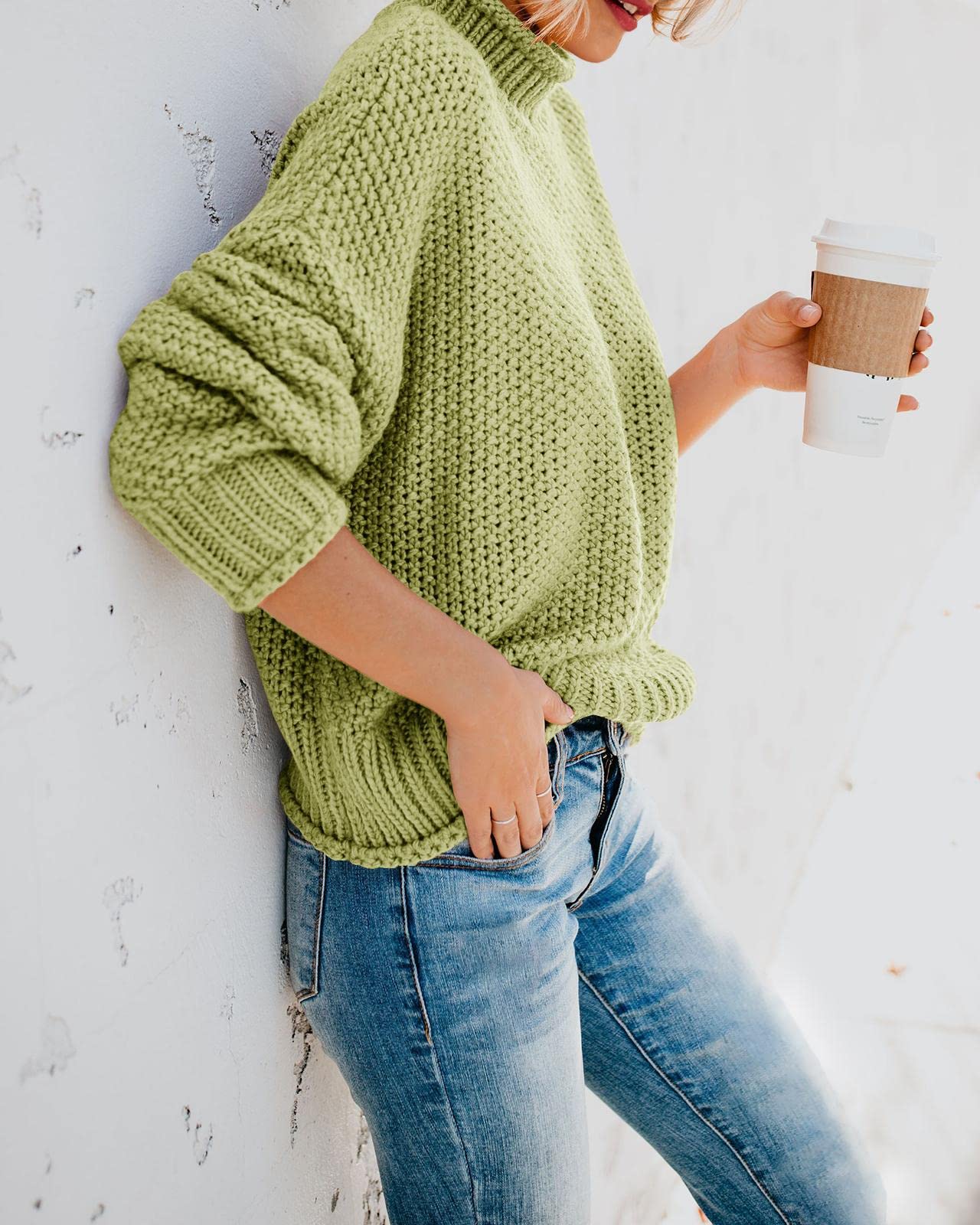 Foto 4 pulgar | Suéter Saodimallsu De Cuello Alto De Gran Tamaño Para Mujer De Invierno Cálido - Venta Internacional.