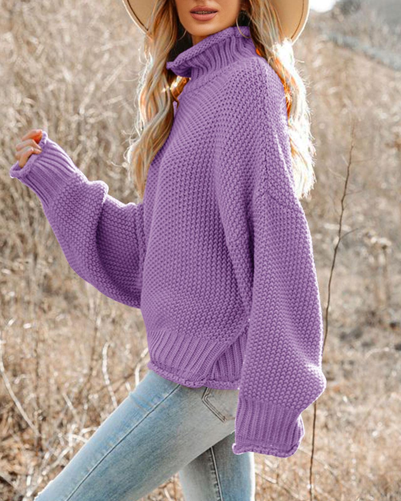 Foto 3 pulgar | Suéter Saodimallsu De Cuello Alto De Gran Tamaño Para Mujer De Invierno Cálido - Venta Internacional.