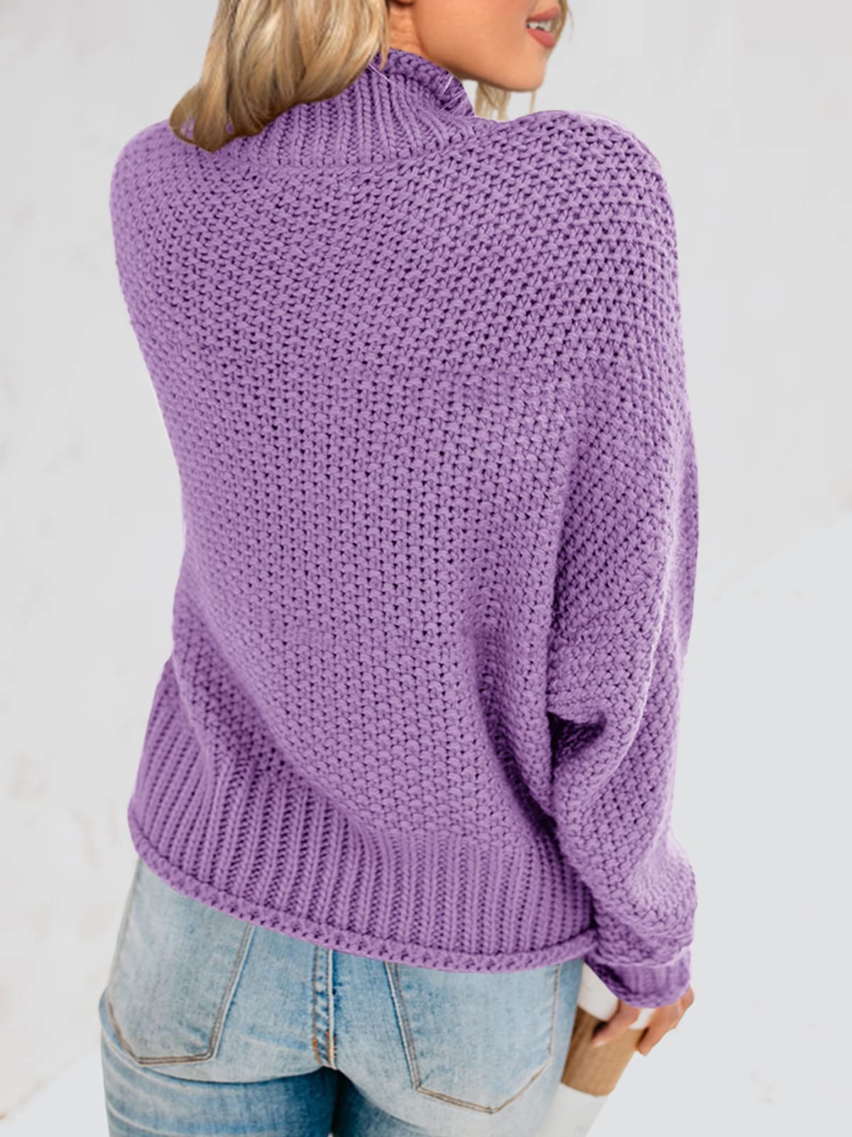 Foto 7 pulgar | Suéter Saodimallsu De Cuello Alto De Gran Tamaño Para Mujer De Invierno Cálido - Venta Internacional.
