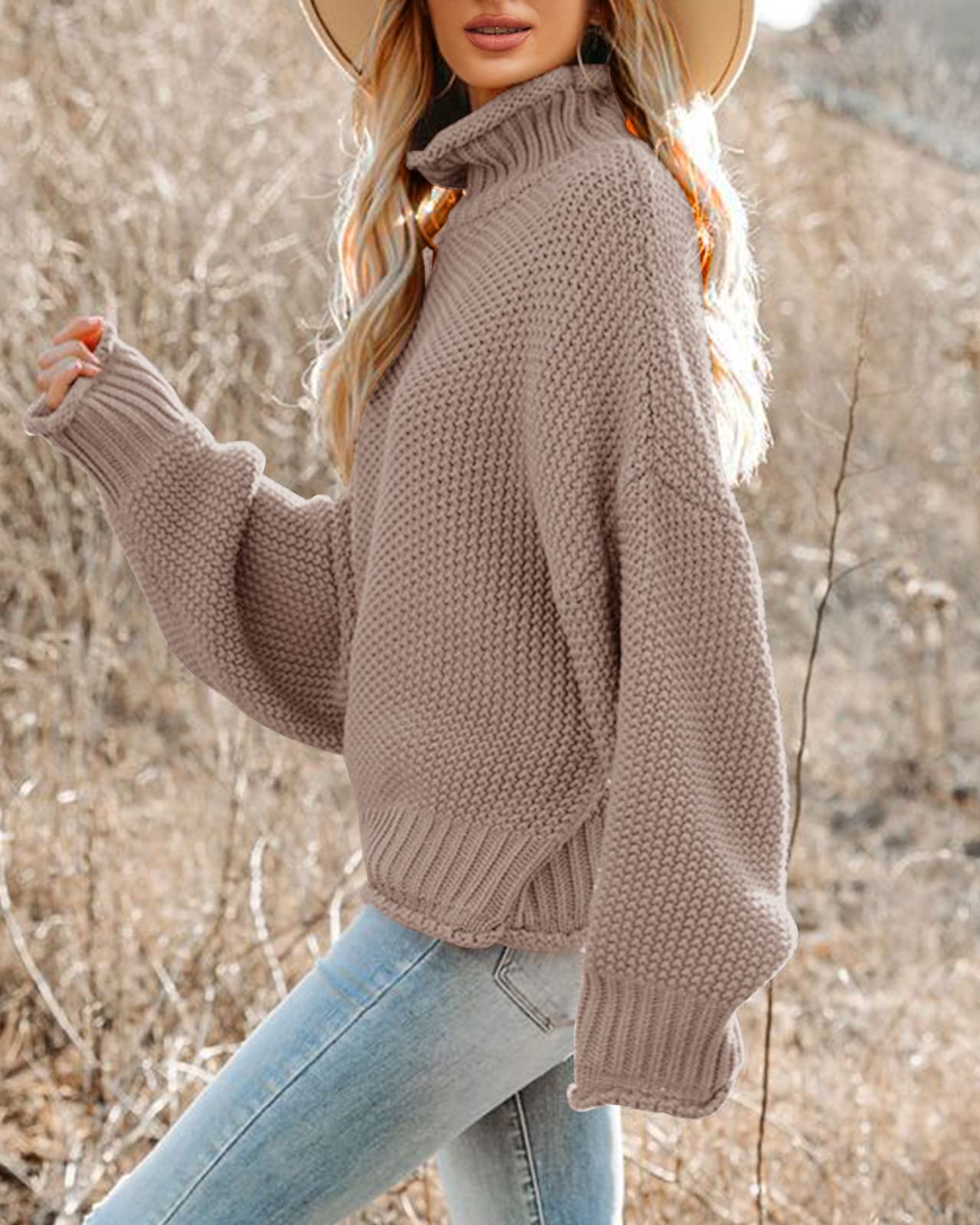Foto 3 pulgar | Suéter Saodimallsu De Cuello Alto De Gran Tamaño Para Mujer De Invierno Cálido - Venta Internacional.