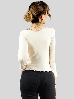 Foto 3 | Sueter Ligero Dama Blusa Manga Larga Mujer Sueteres Suet-1014 Beige Sweaters
