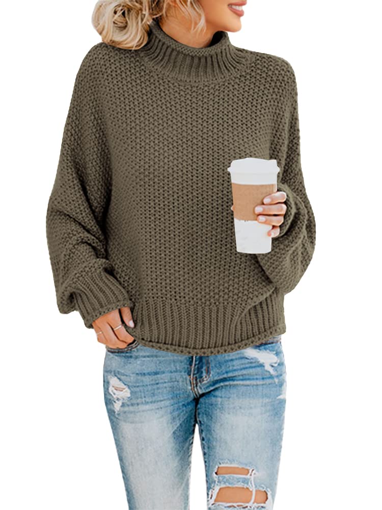 Foto 1 | Jersey Saodimallsu De Punto Extragrande Con Cuello Alto Para Mujer - Venta Internacional.