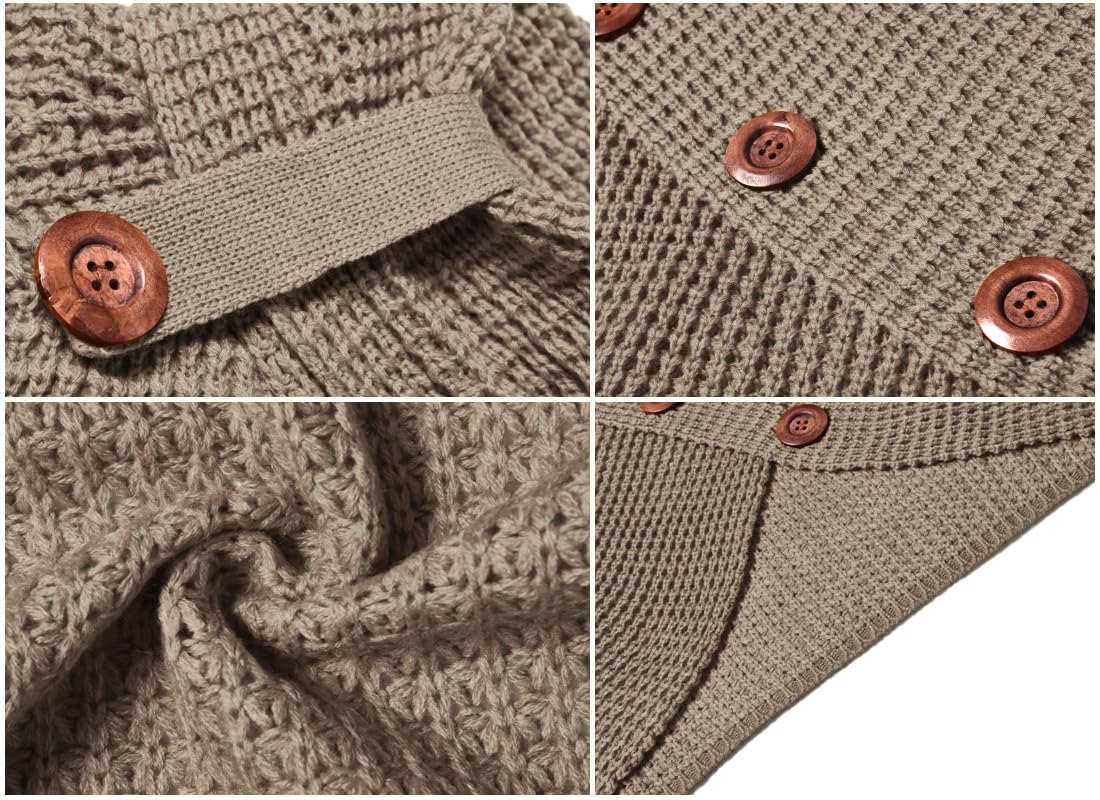 Foto 4 | Jersey Grecerelle Para Mujer, Cuello Alto, Punto Grueso, Color Caqui, 2xl - Venta Internacional.