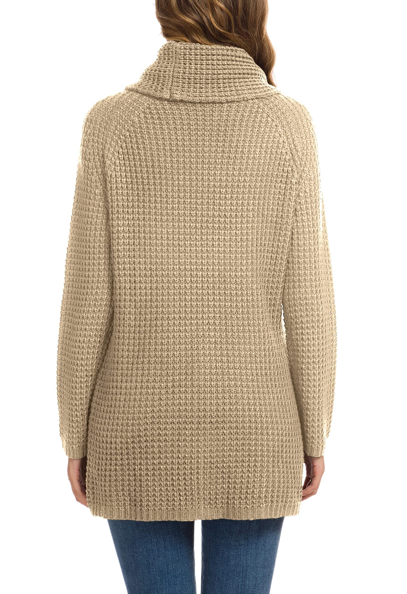 Foto 8 pulgar | Jersey Grecerelle Para Mujer, Cuello Alto, Punto Grueso, Color Caqui, 2xl - Venta Internacional.