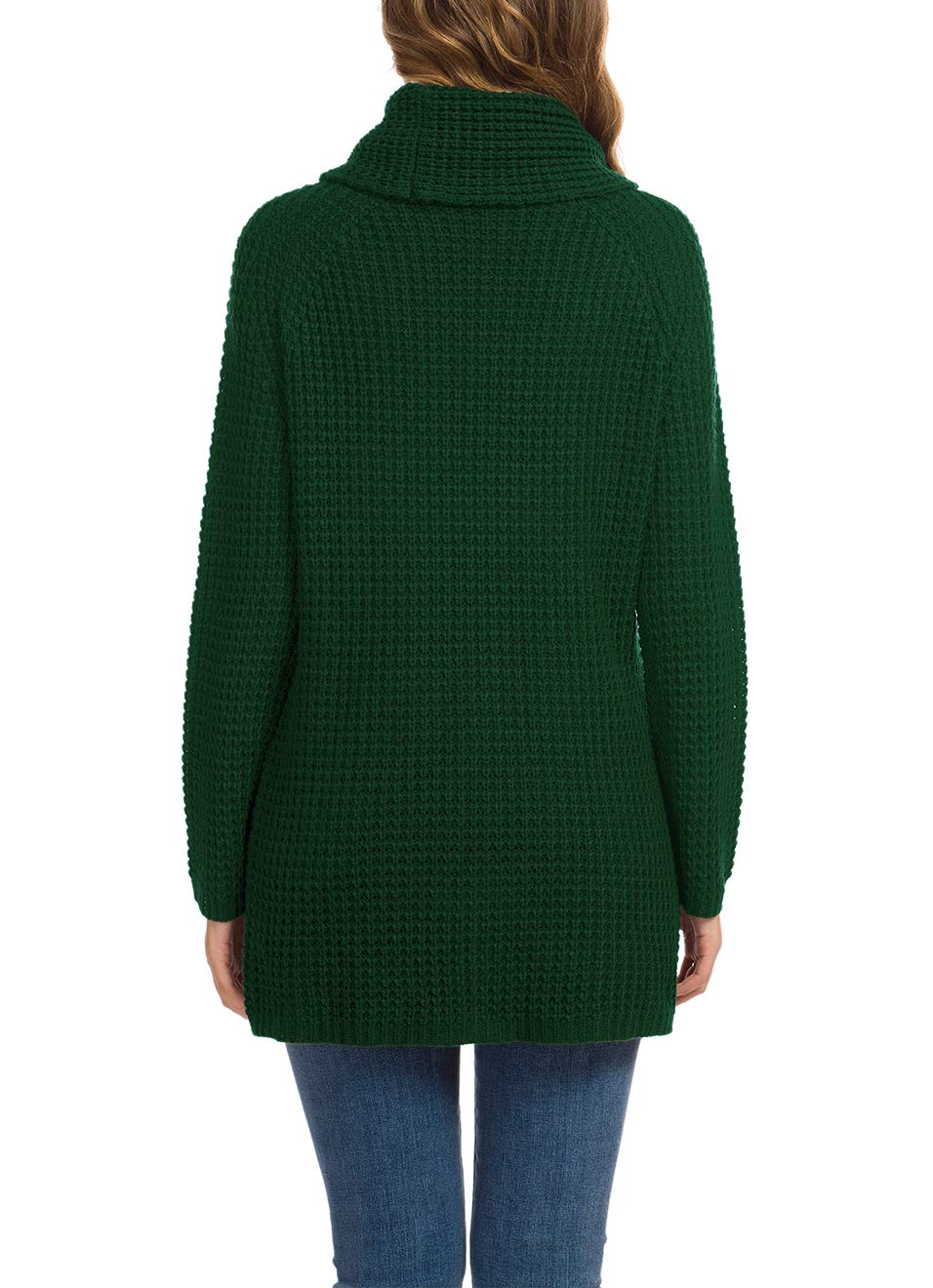 Foto 5 pulgar | Jersey Grecerelle De Cuello Alto Para Mujer, Grueso, Verde Oscuro, Talla M - Venta Internacional.