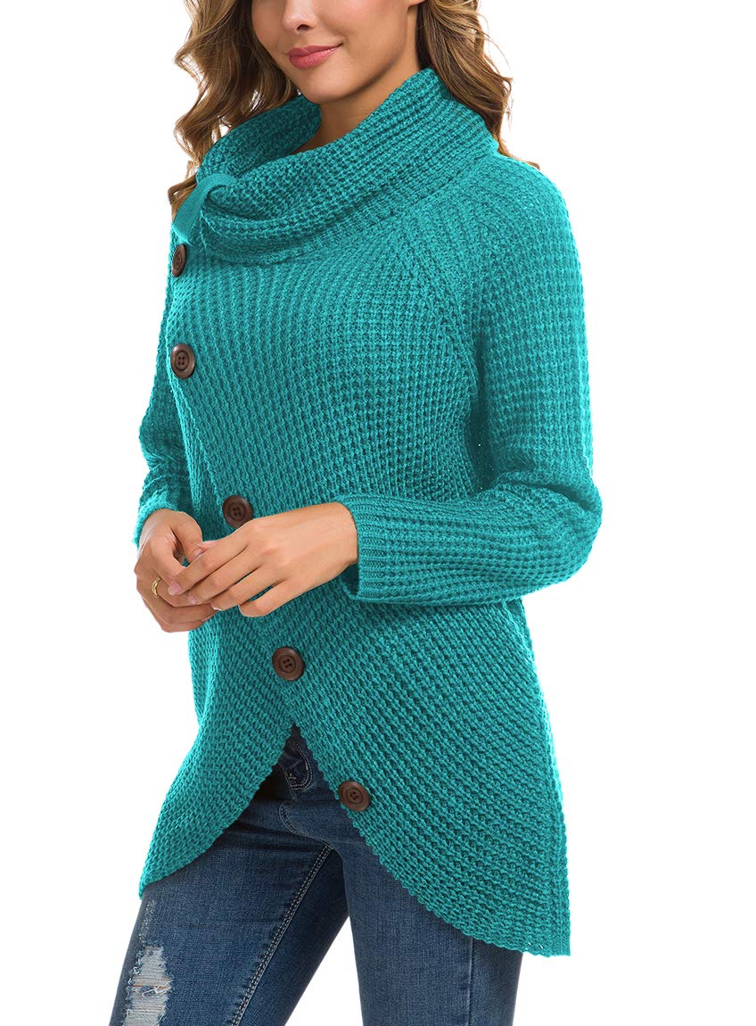 Foto 4 pulgar | Jersey Grecerelle Para Mujer, Cuello Alto, Grueso, Azul, 2xl - Venta Internacional.