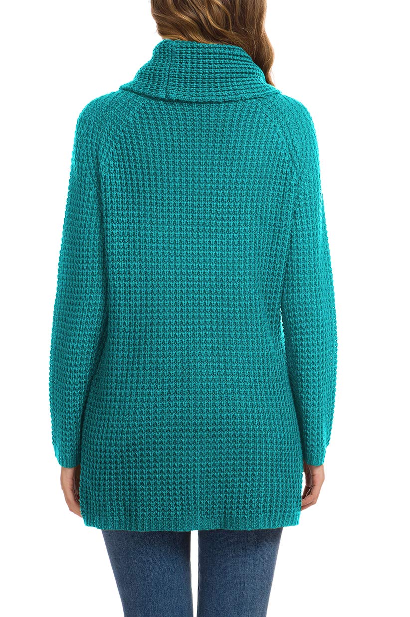 Foto 4 | Jersey Grecerelle Para Mujer, Cuello Alto, Grueso, Azul, 2xl - Venta Internacional.