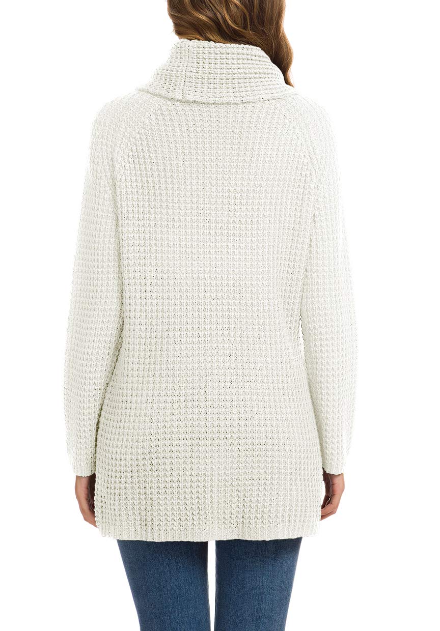 Foto 5 pulgar | Jersey Grecerelle Para Mujer, Cuello Alto, Punto Grueso, Color Blanco S - Venta Internacional.
