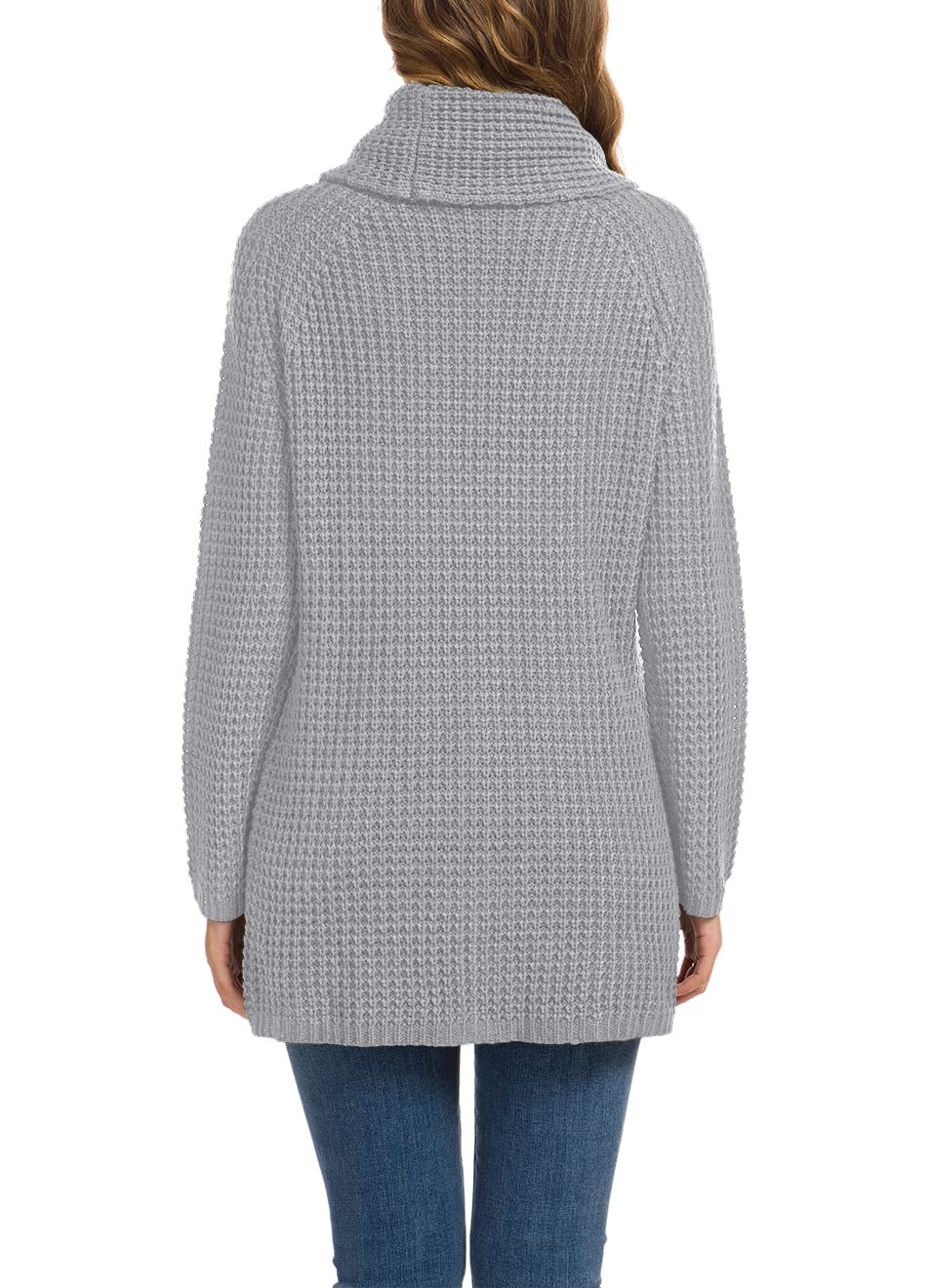 Foto 4 | Jersey Grecerelle Para Mujer, Cuello Alto, Grueso, Gris - Venta Internacional.