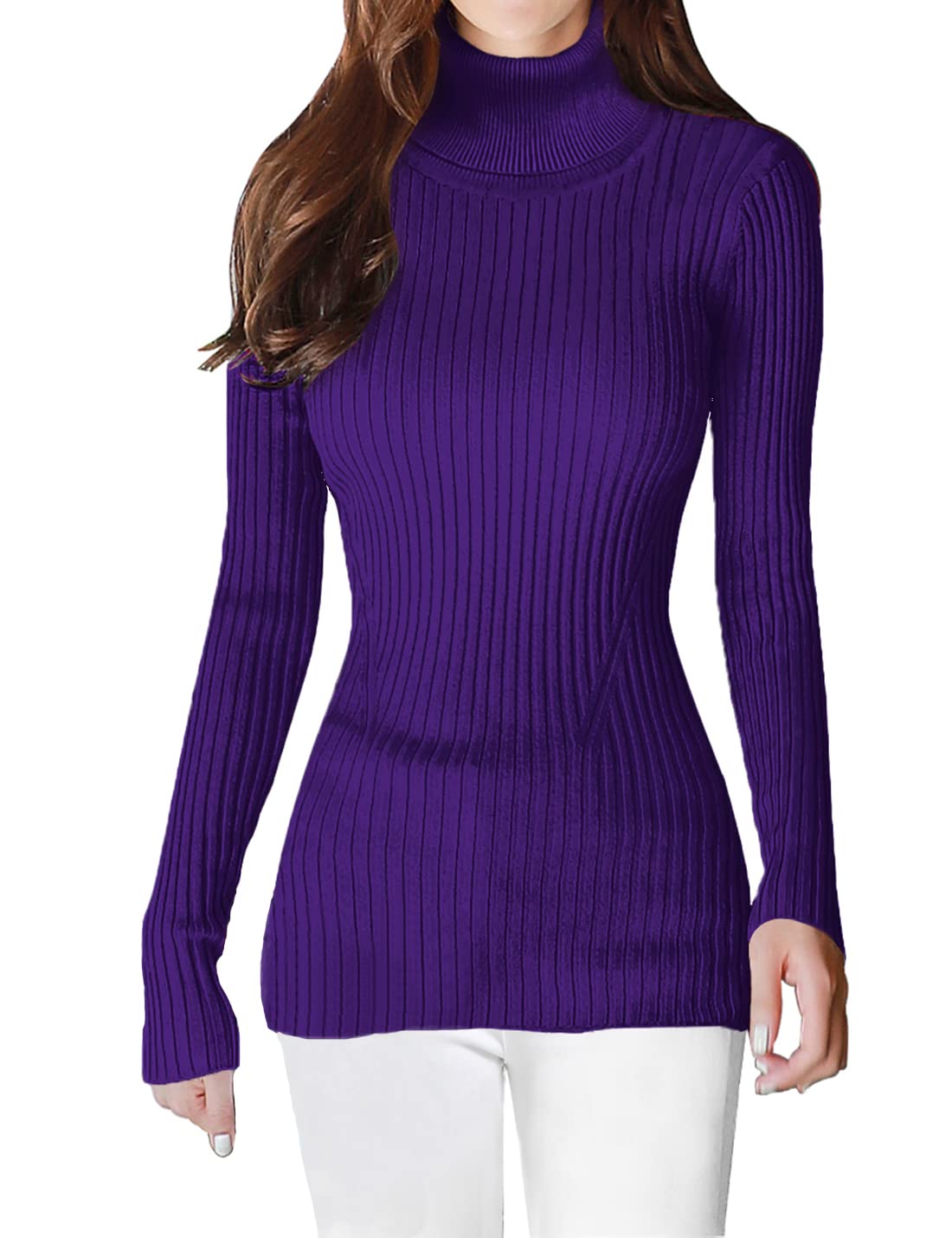 Foto 1 | Jersey V28 Para Mujer, Elástico, Cuello Alto, Corte Ajustado, Morado - Venta Internacional.