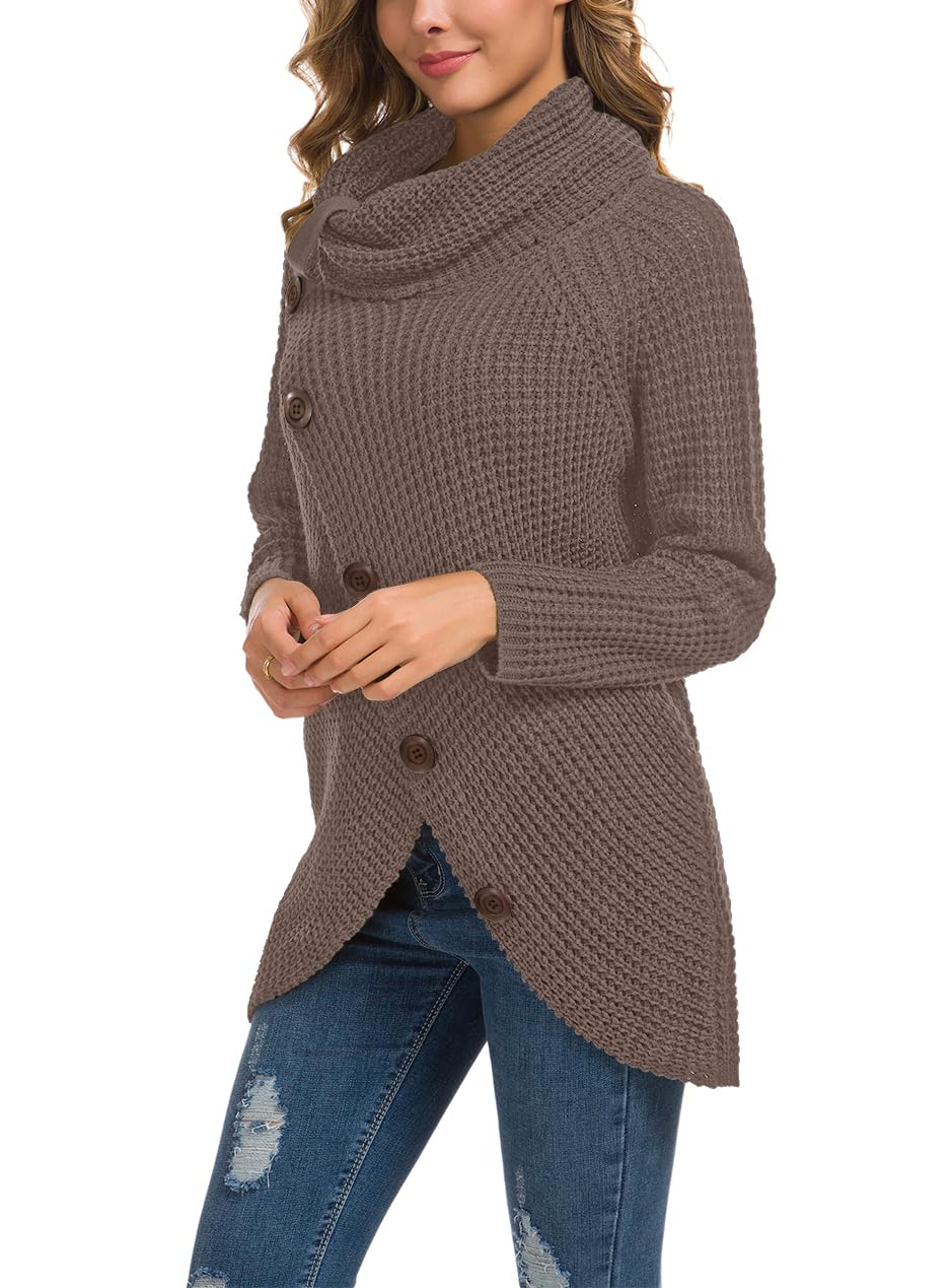 Foto 4 pulgar | Jersey Grecerelle Para Mujer, Cuello Alto, Color Café Grueso, 2xl - Venta Internacional.
