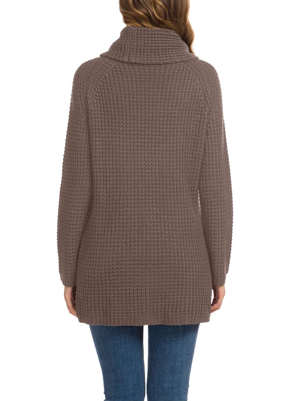 Foto 5 pulgar | Jersey Grecerelle Para Mujer, Cuello Alto, Color Café Grueso, 2xl - Venta Internacional.
