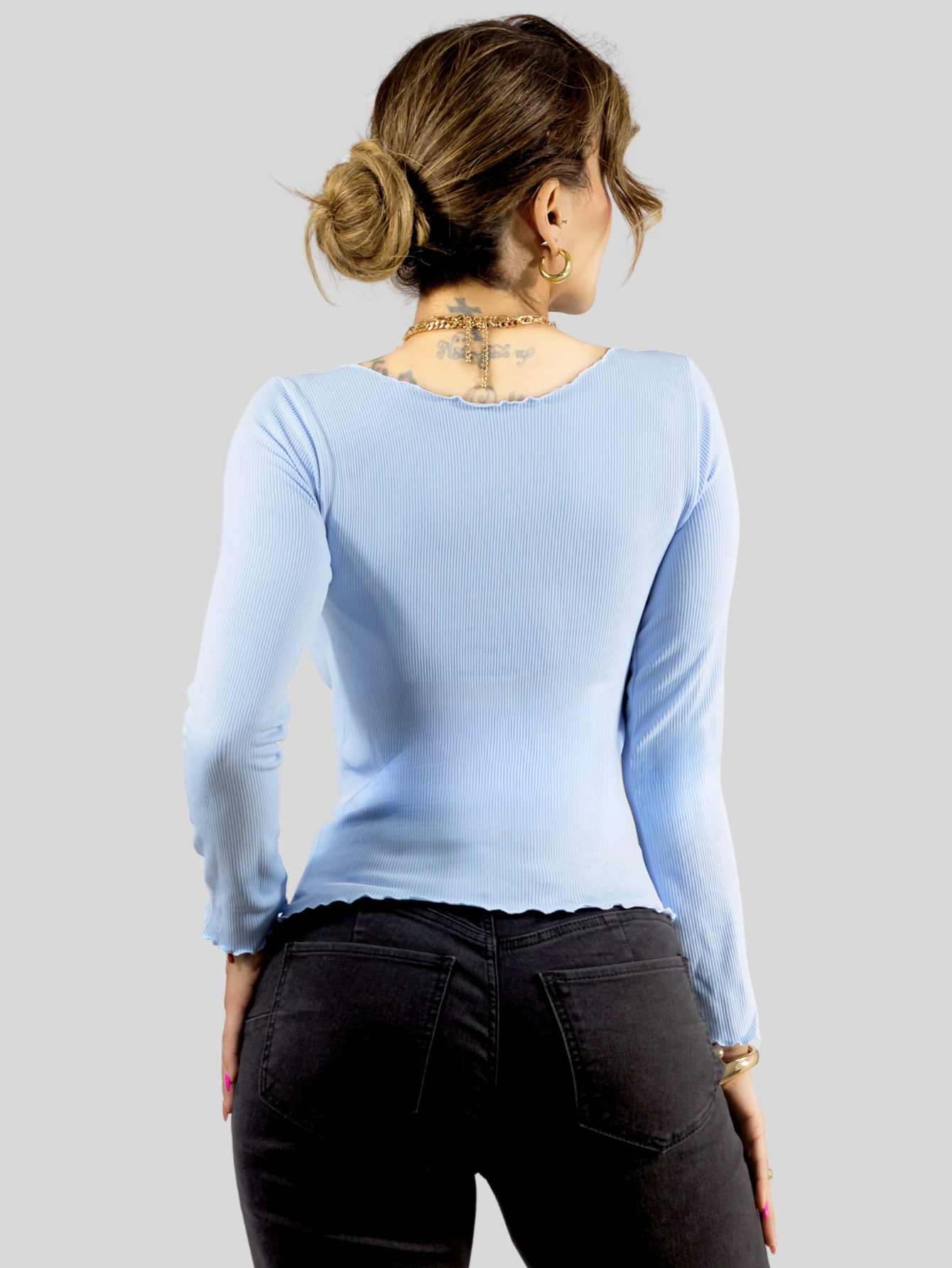 Foto 4 pulgar | Set De 2 Sueter De Mujer Manga Larga Sueteres Suet-1014 Variedad De Colores Botón Sweater