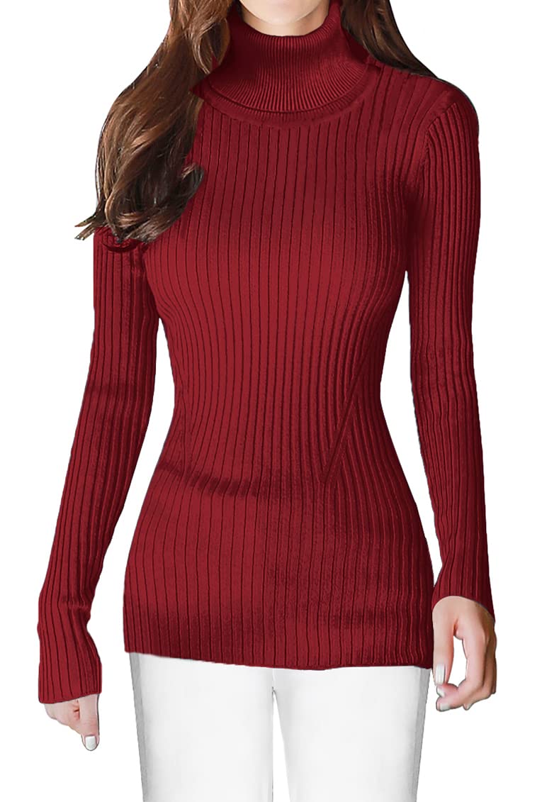 Jersey V28 Para Mujer, Elástico, Cuello Alto, Punto, Color Burdeos, Xs - Venta Internacional.