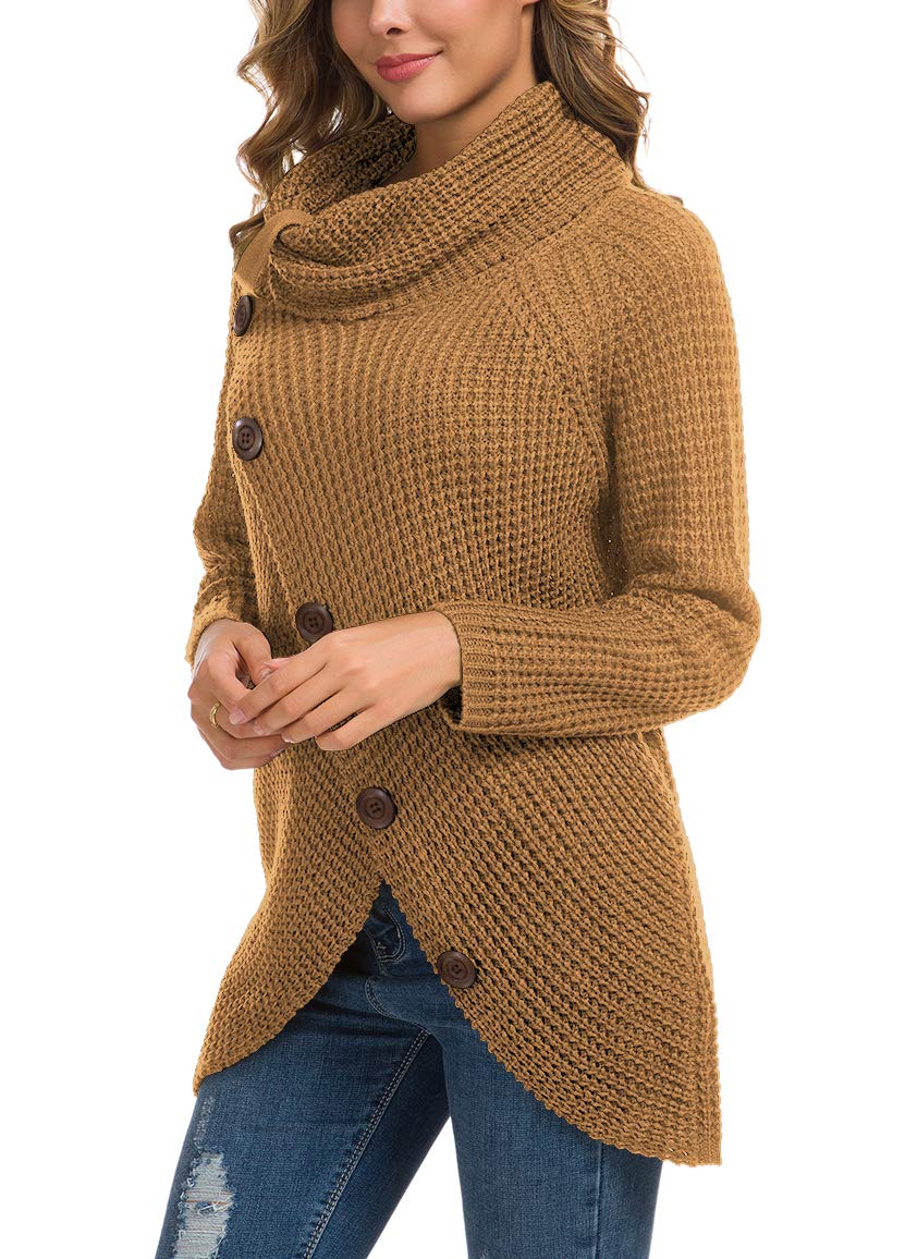Foto 4 pulgar | Jersey Grecerelle Para Mujer, Cuello Alto, Grueso, Color Canela Claro - Venta Internacional.