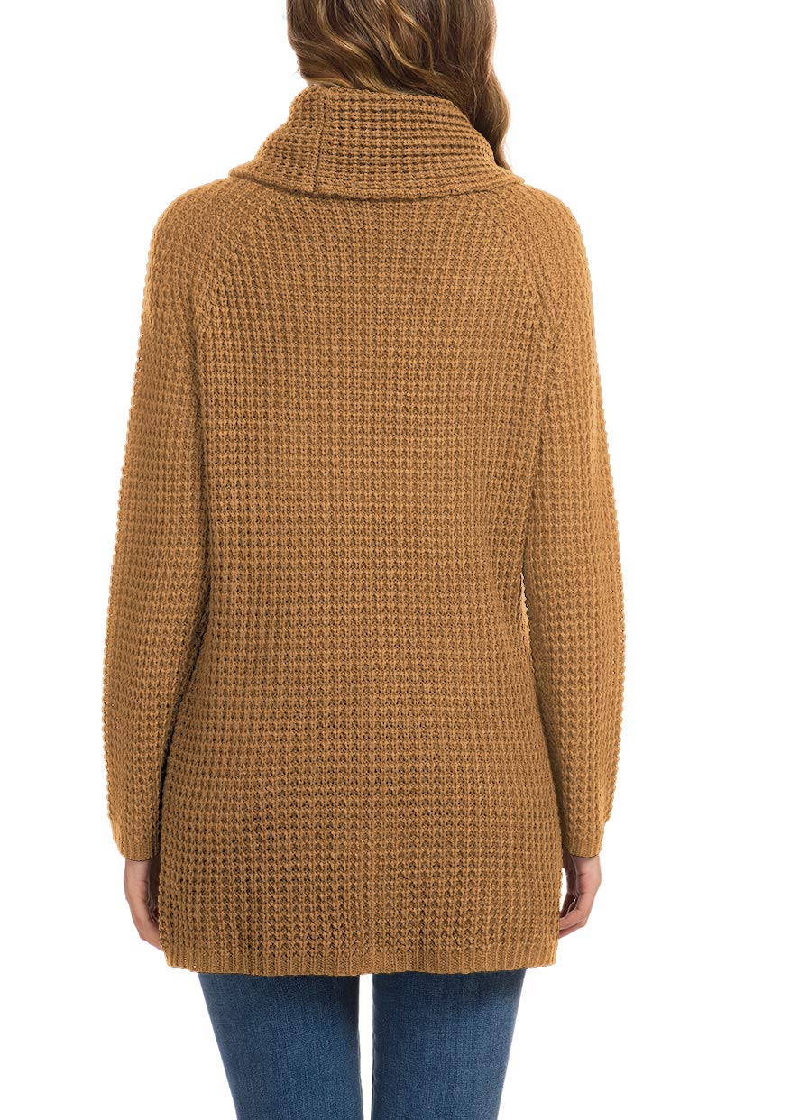 Foto 5 pulgar | Jersey Grecerelle Para Mujer, Cuello Alto, Grueso, Color Canela Claro - Venta Internacional.
