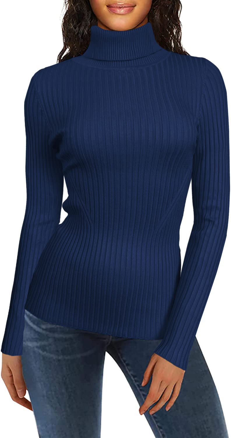 Jersey V28 Para Mujer, Elástico, Cuello Alto, Color Azul Marino, Talla M - Venta Internacional.