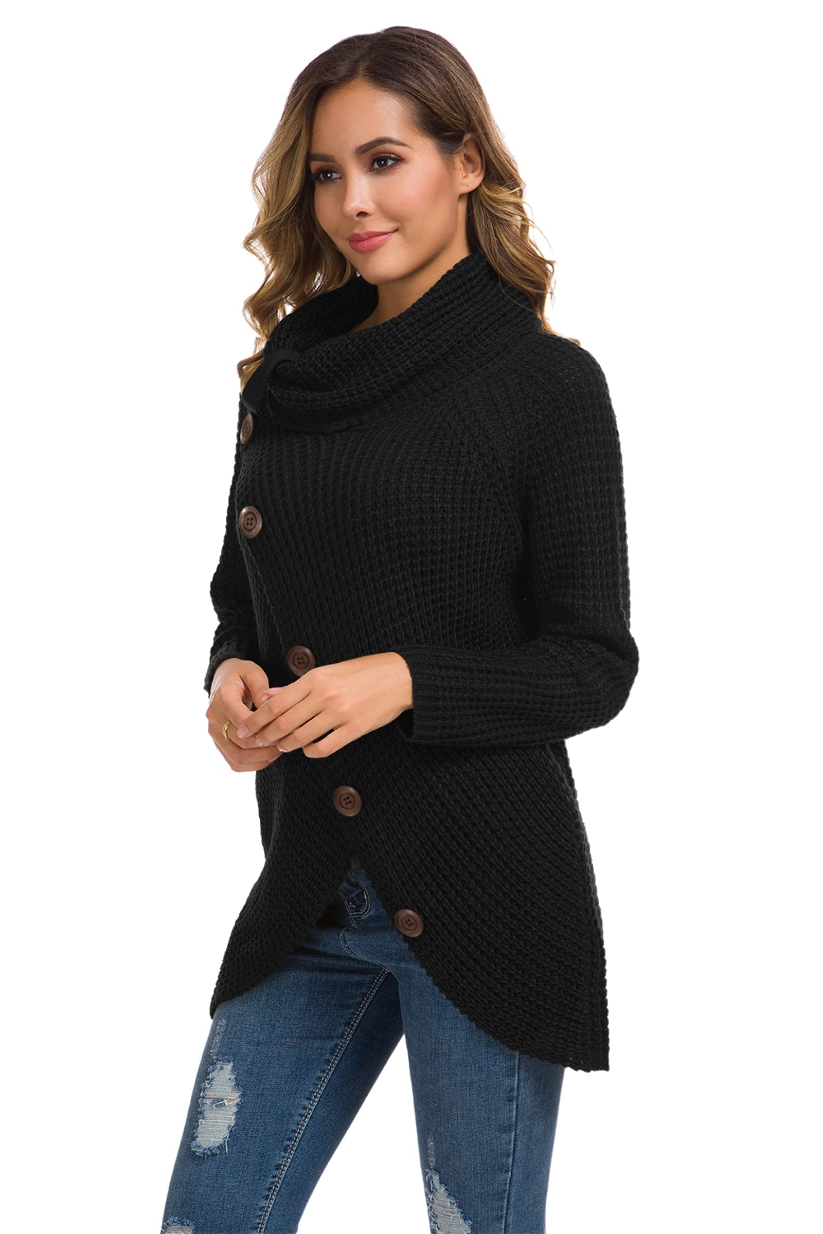 Foto 6 pulgar | Jersey Grecerelle Para Mujer, Cuello Alto, Grueso, Negro - Venta Internacional.