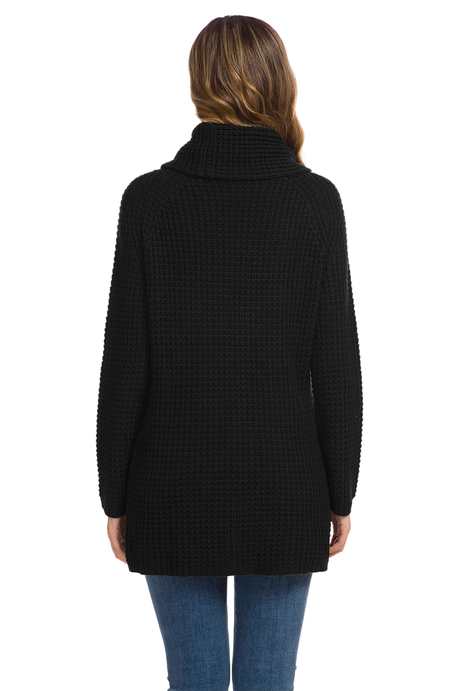 Foto 8 pulgar | Jersey Grecerelle Para Mujer, Cuello Alto, Grueso, Negro - Venta Internacional.