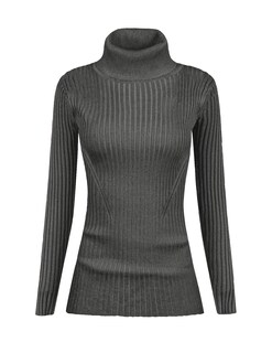 Foto 1 | Jersey V28 De Manga Larga De Punto Con Cuello Alto Elástico Para Mujer - Venta Internacional.