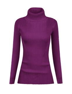 Foto 2 | Jersey V28 De Manga Larga De Punto Con Cuello Alto Elástico Para Mujer - Venta Internacional.